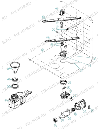 Взрыв-схема посудомоечной машины Pelgrim GVW993RVS-P01 XXL NL   -Titan FI Soft (341723, DW70.3) - Схема узла 03