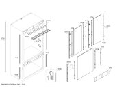 Схема №7 T30BB810SS с изображением Крышка для холодильника Bosch 00627459