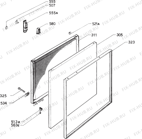 Взрыв-схема стиральной машины Zanussi FL1022W - Схема узла Door 003