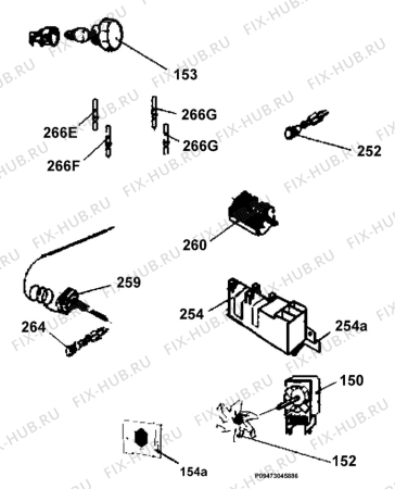 Взрыв-схема плиты (духовки) Electrolux EKK510510W - Схема узла Section 8