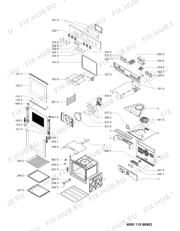 Схема №1 PHVR6 OH8V IN с изображением Всякое для электропечи Whirlpool 488000545278