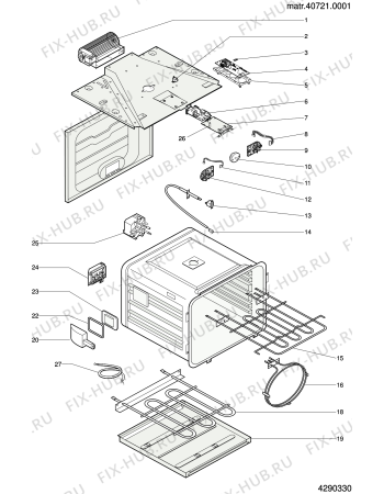 Схема №3 FZ61P1IX (F031572) с изображением Обшивка для духового шкафа Indesit C00143551