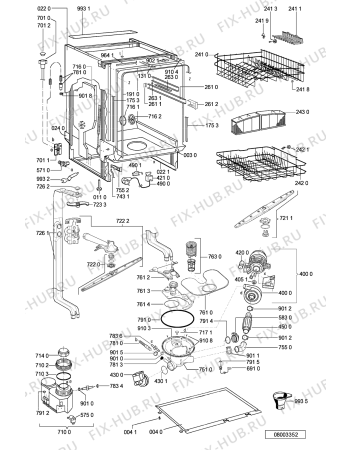Схема №1 ADG 7340 с изображением Обшивка для электропосудомоечной машины Whirlpool 481245371799