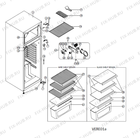 Схема №2 ARC2224S с изображением Запчасть для холодильной камеры Whirlpool 488000533550