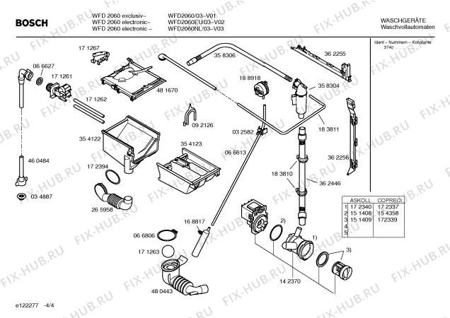 Схема №4 WFD2060EU WFD2060 electronic с изображением Панель управления для стиралки Bosch 00362275