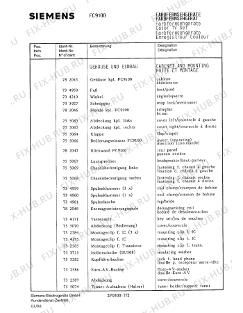 Взрыв-схема телевизора Siemens FC9100 - Схема узла 02