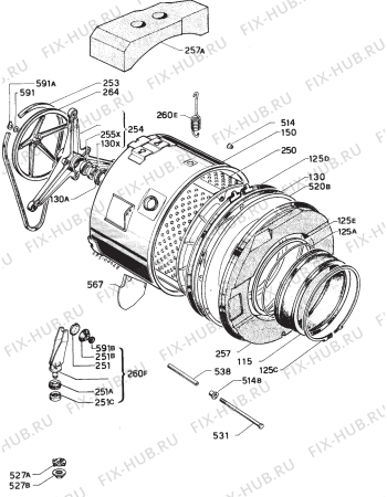 Взрыв-схема стиральной машины Matura OEKOJETTURBO - Схема узла Functional parts 267