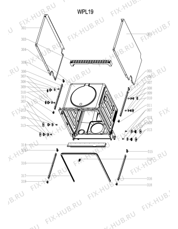 Схема №6 ADPU 3004 WH с изображением Другое для электропосудомоечной машины Whirlpool 482000032631