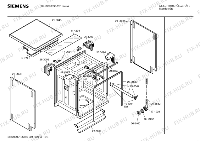 Схема №5 SE23200 с изображением Инструкция по установке/монтажу для посудомоечной машины Siemens 00540484
