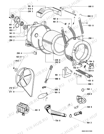 Схема №2 AWP 026 с изображением Клавиша для стиральной машины Whirlpool 481941258758