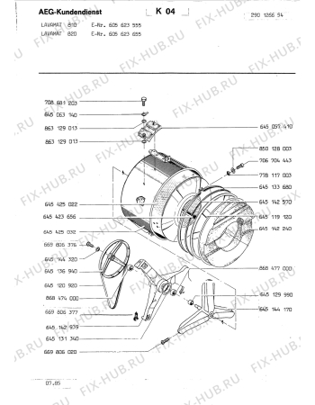 Взрыв-схема стиральной машины Aeg LAV810 - Схема узла Section2