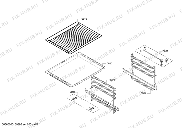 Взрыв-схема плиты (духовки) Bosch HBA73R450 - Схема узла 06