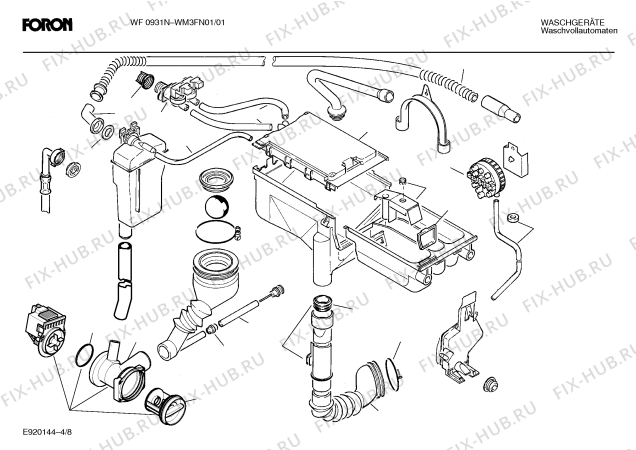 Схема №4 WM3FN01 VITACLEAN с изображением Ручка для стиралки Bosch 00095215