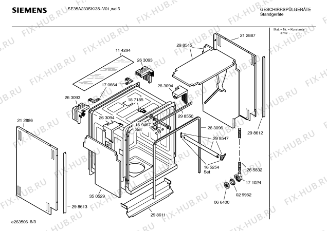 Схема №4 SGU43A72SK с изображением Краткая инструкция для посудомойки Siemens 00586978