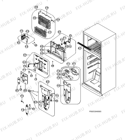 Взрыв-схема холодильника Electrolux END48602X - Схема узла Section 2