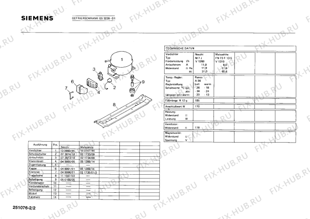 Взрыв-схема холодильника Siemens GS3228 - Схема узла 02