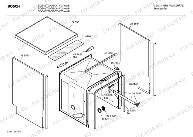 Схема №6 SGS43A22GB electronic management с изображением Передняя панель для электропосудомоечной машины Bosch 00369497