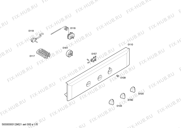 Схема №4 HBN41S320E Horno bosch indep.multif.blnc.c/minutero с изображением Передняя часть корпуса для плиты (духовки) Bosch 00446683