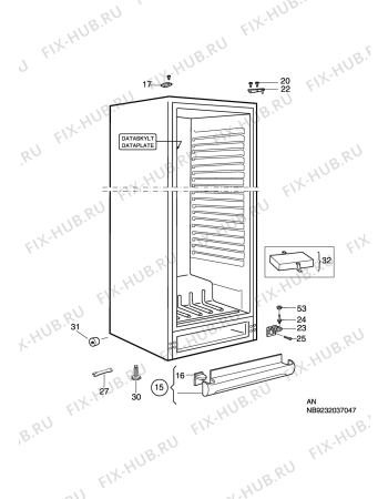 Взрыв-схема холодильника Elektro Helios KS3326 - Схема узла C10 Cabinet