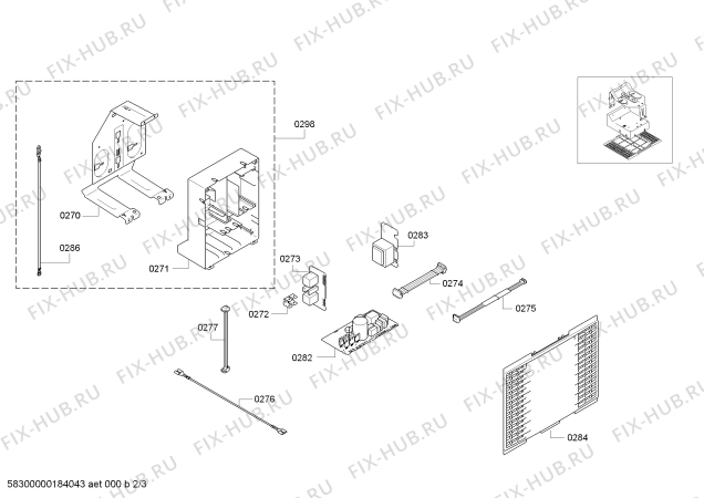 Взрыв-схема вытяжки Bosch DWB098E51I BOSCH - Схема узла 02