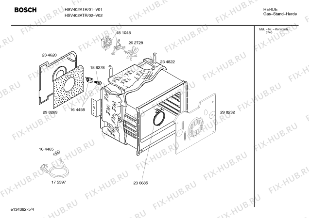 Схема №5 HSV412CTR, FIRIN с изображением Ручка управления духовкой для плиты (духовки) Bosch 00188162
