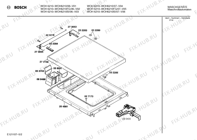 Схема №3 WOH6210SI, WOH6210 с изображением Панель для стиралки Bosch 00285661