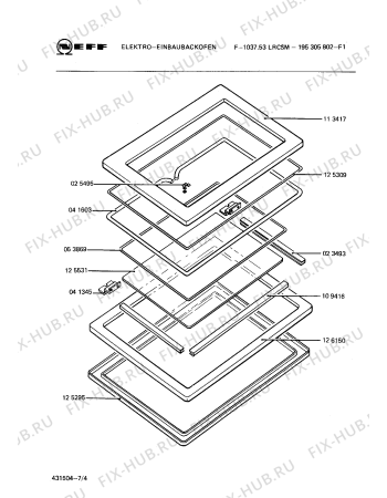 Взрыв-схема плиты (духовки) Neff 195305802 F-1037.53LRCSM - Схема узла 04
