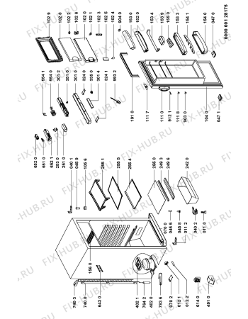 Схема №1 ART 6080/G с изображением Элемент корпуса для холодильной камеры Whirlpool 481245228518