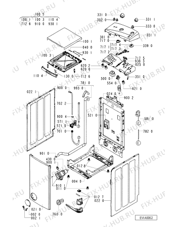 Схема №2 EV 615 с изображением Обшивка для стиральной машины Whirlpool 481245213331