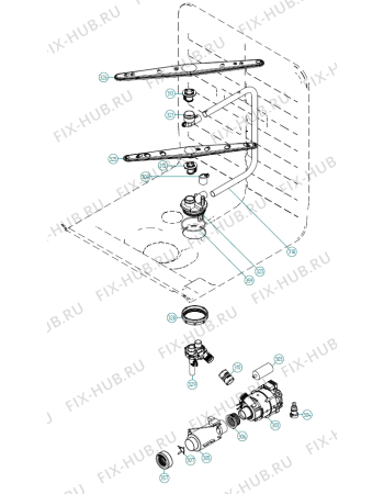 Взрыв-схема посудомоечной машины Asko D5532 FI AU   -Titanium (417593, DW90.2) - Схема узла 03