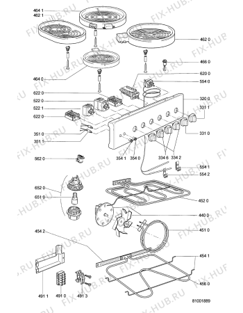 Схема №2 SLZK 5644 FH WS с изображением Клавиша для электропечи Whirlpool 481241128717