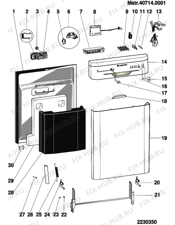 Схема №2 LL440FR (F034383) с изображением Инструкция по эксплуатации для посудомойки Indesit C00115381