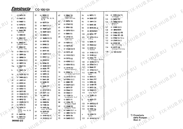 Схема №2 CG101 CG100/101 с изображением Зажим шланга для посудомойки Bosch 00042769