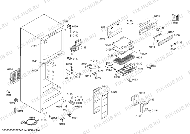 Схема №3 KD49NX40IL с изображением Модуль управления для холодильной камеры Siemens 00670254