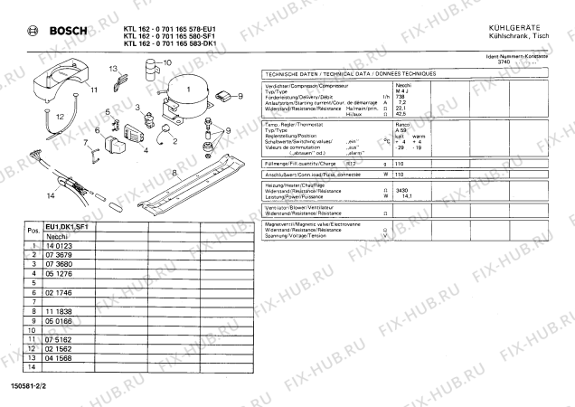 Взрыв-схема холодильника Bosch 0701165583 KTL162 - Схема узла 02