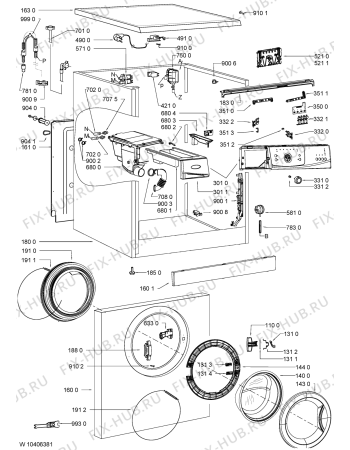 Схема №2 AWO 6S465 с изображением Модуль (плата) для стиралки Whirlpool 481074292231
