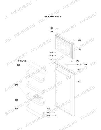 Схема №3 WTE22112 W с изображением Винтик для холодильной камеры Whirlpool 482000018658