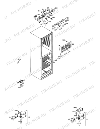 Взрыв-схема холодильника Atlas KV364PL - Схема узла Cooling system 017