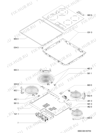 Схема №1 AKM 950/IX/G/01 с изображением Другое для плиты (духовки) Whirlpool 481240478524