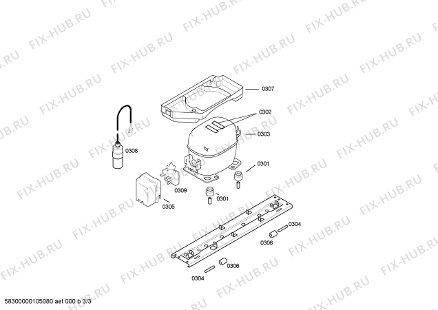 Взрыв-схема холодильника Bosch KIR26481FF Bosch - Схема узла 03