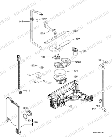 Взрыв-схема посудомоечной машины Electrolux ESL63040R - Схема узла Hydraulic System 272