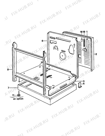 Взрыв-схема плиты (духовки) Electrolux GM652W1 - Схема узла Internal panels