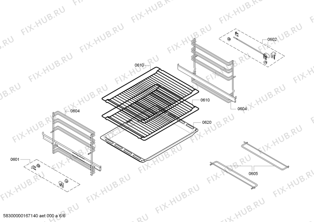 Схема №6 HB65GR240F с изображением Панель управления для плиты (духовки) Siemens 00742147