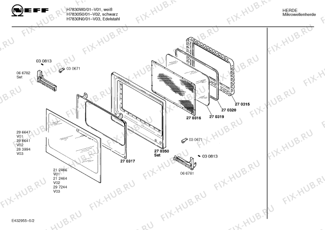 Схема №3 H7830S0 MEGA 7831 с изображением Панель управления для свч печи Bosch 00350401