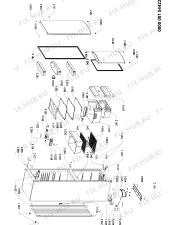 Схема №1 KGA 283 OPT/1 WS с изображением Вапорайзер для холодильной камеры Whirlpool 481251138396