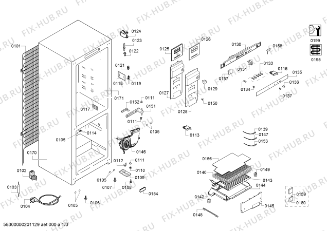 Схема №2 3FFP3661 с изображением Поднос для холодильника Bosch 11021163