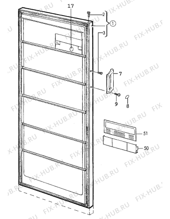 Взрыв-схема холодильника Zanussi ZV272C - Схема узла Door 003