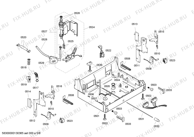 Схема №5 SGU55E92SK с изображением Декоративная рамка для посудомойки Bosch 00667976