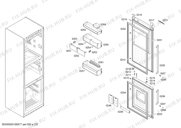 Схема №4 KG39FPZ22X с изображением Емкость для холодильника Siemens 00703226