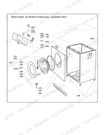 Схема №3 031244C15400 - C44CB с изображением Обшивка для электросушки Whirlpool 482000016017